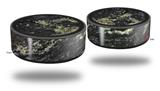 Skin Wrap Decal Set 2 Pack for Amazon Echo Dot 2 - Marble Granite 03 Black (2nd Generation ONLY - Echo NOT INCLUDED)