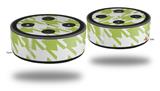 Skin Wrap Decal Set 2 Pack for Amazon Echo Dot 2 - Houndstooth Sage Green (2nd Generation ONLY - Echo NOT INCLUDED)