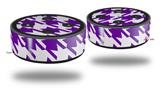 Skin Wrap Decal Set 2 Pack for Amazon Echo Dot 2 - Houndstooth Purple (2nd Generation ONLY - Echo NOT INCLUDED)