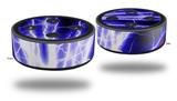Skin Wrap Decal Set 2 Pack for Amazon Echo Dot 2 - Lightning Blue (2nd Generation ONLY - Echo NOT INCLUDED)