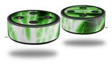 Skin Wrap Decal Set 2 Pack for Amazon Echo Dot 2 - Lightning Green (2nd Generation ONLY - Echo NOT INCLUDED)