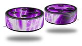 Skin Wrap Decal Set 2 Pack for Amazon Echo Dot 2 - Lightning Purple (2nd Generation ONLY - Echo NOT INCLUDED)