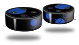 Skin Wrap Decal Set 2 Pack for Amazon Echo Dot 2 - Lots of Dots Blue on Black (2nd Generation ONLY - Echo NOT INCLUDED)