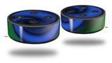 Skin Wrap Decal Set 2 Pack for Amazon Echo Dot 2 - Alecias Swirl 01 Blue (2nd Generation ONLY - Echo NOT INCLUDED)