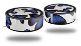 Skin Wrap Decal Set 2 Pack for Amazon Echo Dot 2 - Butterflies Blue (2nd Generation ONLY - Echo NOT INCLUDED)