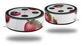 Skin Wrap Decal Set 2 Pack for Amazon Echo Dot 2 - Strawberries on White (2nd Generation ONLY - Echo NOT INCLUDED)