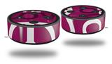 Skin Wrap Decal Set 2 Pack for Amazon Echo Dot 2 - Love and Peace Hot Pink (2nd Generation ONLY - Echo NOT INCLUDED)
