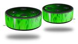 Skin Wrap Decal Set 2 Pack for Amazon Echo Dot 2 - Fire Green (2nd Generation ONLY - Echo NOT INCLUDED)
