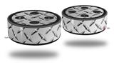 Skin Wrap Decal Set 2 Pack for Amazon Echo Dot 2 - Diamond Plate Metal (2nd Generation ONLY - Echo NOT INCLUDED)