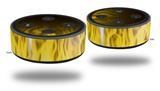 Skin Wrap Decal Set 2 Pack for Amazon Echo Dot 2 - Fire Yellow (2nd Generation ONLY - Echo NOT INCLUDED)