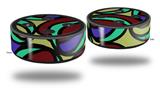 Skin Wrap Decal Set 2 Pack for Amazon Echo Dot 2 - Crazy Dots 04 (2nd Generation ONLY - Echo NOT INCLUDED)
