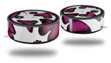 Skin Wrap Decal Set 2 Pack for Amazon Echo Dot 2 - Butterflies Purple (2nd Generation ONLY - Echo NOT INCLUDED)