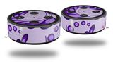 Skin Wrap Decal Set 2 Pack for Amazon Echo Dot 2 - Petals Purple (2nd Generation ONLY - Echo NOT INCLUDED)