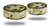 Skin Wrap Decal Set 2 Pack for Amazon Echo Dot 2 - Petals Yellow (2nd Generation ONLY - Echo NOT INCLUDED)