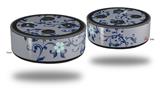 Skin Wrap Decal Set 2 Pack for Amazon Echo Dot 2 - Victorian Design Blue (2nd Generation ONLY - Echo NOT INCLUDED)