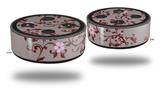 Skin Wrap Decal Set 2 Pack for Amazon Echo Dot 2 - Victorian Design Red (2nd Generation ONLY - Echo NOT INCLUDED)