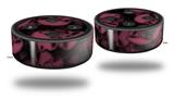 Skin Wrap Decal Set 2 Pack for Amazon Echo Dot 2 - Skulls Confetti Pink (2nd Generation ONLY - Echo NOT INCLUDED)