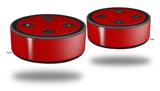 Skin Wrap Decal Set 2 Pack for Amazon Echo Dot 2 - Solids Collection Red (2nd Generation ONLY - Echo NOT INCLUDED)