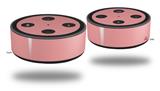 Skin Wrap Decal Set 2 Pack for Amazon Echo Dot 2 - Solids Collection Pink (2nd Generation ONLY - Echo NOT INCLUDED)