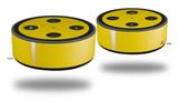Skin Wrap Decal Set 2 Pack for Amazon Echo Dot 2 - Solids Collection Yellow (2nd Generation ONLY - Echo NOT INCLUDED)