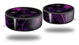 Skin Wrap Decal Set 2 Pack for Amazon Echo Dot 2 - Twisted Garden Purple and Hot Pink (2nd Generation ONLY - Echo NOT INCLUDED)