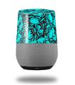 Decal Style Skin Wrap for Google Home Original - Scattered Skulls Neon Teal (GOOGLE HOME NOT INCLUDED)
