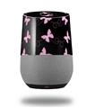 Decal Style Skin Wrap for Google Home Original - Pastel Butterflies Pink on Black (GOOGLE HOME NOT INCLUDED)