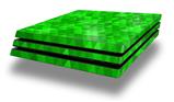 Vinyl Decal Skin Wrap compatible with Sony PlayStation 4 Pro Console Triangle Mosaic Green (PS4 NOT INCLUDED)