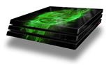 Vinyl Decal Skin Wrap compatible with Sony PlayStation 4 Pro Console Flaming Fire Skull Green (PS4 NOT INCLUDED)