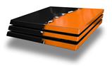 Vinyl Decal Skin Wrap compatible with Sony PlayStation 4 Pro Console Ripped Colors Black Orange (PS4 NOT INCLUDED)