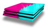 Vinyl Decal Skin Wrap compatible with Sony PlayStation 4 Pro Console Ripped Colors Hot Pink Neon Teal (PS4 NOT INCLUDED)