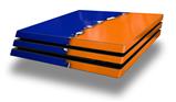 Vinyl Decal Skin Wrap compatible with Sony PlayStation 4 Pro Console Ripped Colors Blue Orange (PS4 NOT INCLUDED)