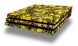 Vinyl Decal Skin Wrap compatible with Sony PlayStation 4 Pro Console Scattered Skulls Yellow (PS4 NOT INCLUDED)