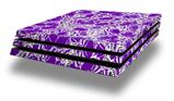 Vinyl Decal Skin Wrap compatible with Sony PlayStation 4 Pro Console Scattered Skulls Purple (PS4 NOT INCLUDED)