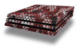 Vinyl Decal Skin Wrap compatible with Sony PlayStation 4 Pro Console HEX Mesh Camo 01 Red (PS4 NOT INCLUDED)