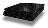 Vinyl Decal Skin Wrap compatible with Sony PlayStation 4 Pro Console Diamond Plate Metal 02 Black (PS4 NOT INCLUDED)