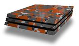 Vinyl Decal Skin Wrap compatible with Sony PlayStation 4 Pro Console WraptorCamo Old School Camouflage Camo Orange Burnt (PS4 NOT INCLUDED)
