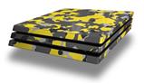 Vinyl Decal Skin Wrap compatible with Sony PlayStation 4 Pro Console WraptorCamo Old School Camouflage Camo Yellow (PS4 NOT INCLUDED)