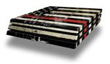 Vinyl Decal Skin Wrap compatible with Sony PlayStation 4 Pro Console Painted Faded and Cracked Red Line USA American Flag (PS4 NOT INCLUDED)