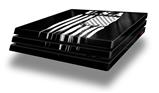 Vinyl Decal Skin Wrap compatible with Sony PlayStation 4 Pro Console Brushed USA American Flag USA (PS4 NOT INCLUDED)