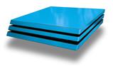 Vinyl Decal Skin Wrap compatible with Sony PlayStation 4 Pro Console Solids Collection Blue Neon (PS4 NOT INCLUDED)