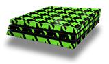 Vinyl Decal Skin Wrap compatible with Sony PlayStation 4 Pro Console Houndstooth Neon Lime Green on Black (PS4 NOT INCLUDED)
