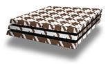 Vinyl Decal Skin Wrap compatible with Sony PlayStation 4 Pro Console Houndstooth Chocolate Brown (PS4 NOT INCLUDED)