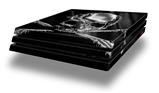 Vinyl Decal Skin Wrap compatible with Sony PlayStation 4 Pro Console Chrome Skull on Black (PS4 NOT INCLUDED)