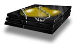 Vinyl Decal Skin Wrap compatible with Sony PlayStation 4 Pro Console Barbwire Heart Yellow (PS4 NOT INCLUDED)