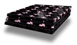 Vinyl Decal Skin Wrap compatible with Sony PlayStation 4 Pro Console Pastel Butterflies Pink on Black (PS4 NOT INCLUDED)