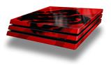 Vinyl Decal Skin Wrap compatible with Sony PlayStation 4 Pro Console Oriental Dragon Black on Red (PS4 NOT INCLUDED)