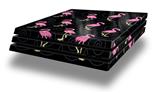 Vinyl Decal Skin Wrap compatible with Sony PlayStation 4 Pro Console Flamingos on Black (PS4 NOT INCLUDED)