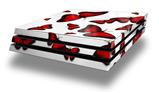 Vinyl Decal Skin Wrap compatible with Sony PlayStation 4 Pro Console Butterflies Red (PS4 NOT INCLUDED)