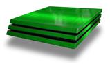 Vinyl Decal Skin Wrap compatible with Sony PlayStation 4 Pro Console Simulated Brushed Metal Green (PS4 NOT INCLUDED)